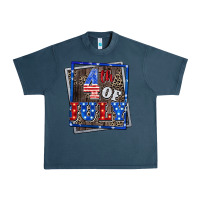 Midnight Navy 4th of july Urban Heavy Tee - CowGirlArtShop