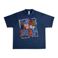 Navy 4th of july Urban Heavy Tee - CowGirlArtShop