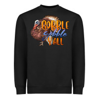 Black Fall Gobble Gobble Y'all Heavyweight Sweatshirt - LillyAllenDesigns