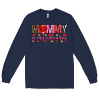 Navy Mommy is my valentine mother's day Long Sleeve Tee - HowdyJamesFarm