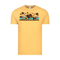 Vintage Mustard western boxer dogs Vintage Tee - Jasminsmagicworld