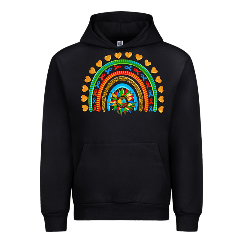 Autism Heart Ribbon Rainbow Urban Hoodie by AdoDesignShop | Teevron