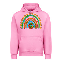 Fuchsia Pink autism heart ribbon rainbow Urban Hoodie - AdoDesignShop