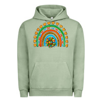 Pigment Oil Green autism heart ribbon rainbow Urban Hoodie - AdoDesignShop