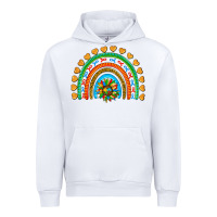 White autism heart ribbon rainbow Urban Hoodie - AdoDesignShop
