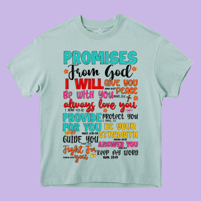Promises From God Heavy Core Tee Designed By Artiststas