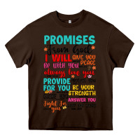 Chocolate Brown promises from god Heavy Core Tee - Artiststas