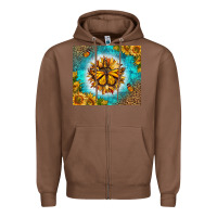 Chestnut Monarch Butterfly Sunflower Zipper Hoodie - LillyAllenDesigns