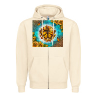 Sandshell Monarch Butterfly Sunflower Zipper Hoodie - LillyAllenDesigns