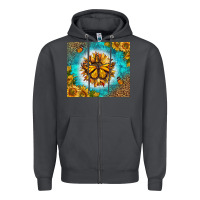 Smoke Monarch Butterfly Sunflower Zipper Hoodie - LillyAllenDesigns