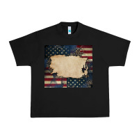 Black American flag add your text Urban Heavy Tee - CowGirlArtShop