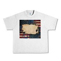 Lunar Rock American flag add your text Urban Heavy Tee - CowGirlArtShop
