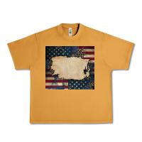 Peanut Butter American flag add your text Urban Heavy Tee - CowGirlArtShop