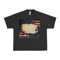 Pigment Black American flag add your text Urban Heavy Tee - CowGirlArtShop