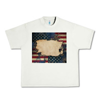 Pistachio American flag add your text Urban Heavy Tee - CowGirlArtShop