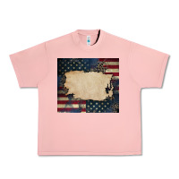 Salmon American flag add your text Urban Heavy Tee - CowGirlArtShop