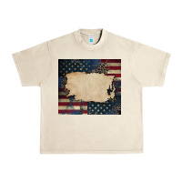 Sandshell American flag add your text Urban Heavy Tee - CowGirlArtShop