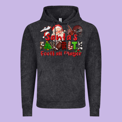 Santas Favorite  Football Player Vintage Hoodie Designed By Cowgirlartshop