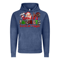 Vintage Denim santas favorite  football player Vintage Hoodie - CowGirlArtShop