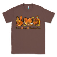 Chestnut Peace Love Thanksgiving Classic Tee - texasbilliewilder