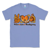 Colony Blue Peace Love Thanksgiving Classic Tee - texasbilliewilder