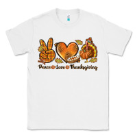 White Peace Love Thanksgiving Classic Tee - texasbilliewilder