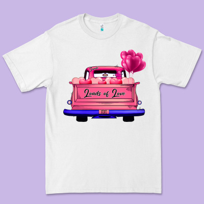 Loads Of Love Valentine's Day Truck Premium Tee Designed By Bettercallsaul