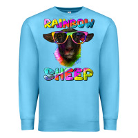 Ocean Blue rainbow sheep suffolk sheep Premium Sweatshirt - Artiststas