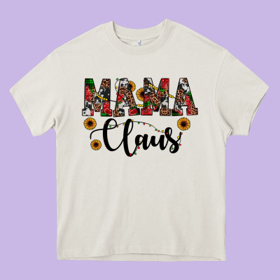 Mama Claus Heavy Core Tee Designed By Jahusdesignshop
