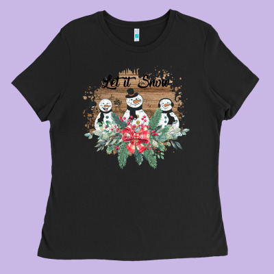 Let It Snow Ladies Tee Designed By Bettercallsaul