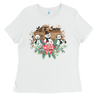White Let it snow Ladies Tee - Bettercallsaul