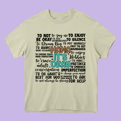 Mama It S Okay Heavy Core Tee Designed By Artiststas