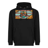 Black bucking bronco aztec shape license plate Heavyweight Hoodie - Artiststas