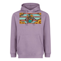 Lavender bucking bronco aztec shape license plate Heavyweight Hoodie - Artiststas