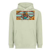 Matcha bucking bronco aztec shape license plate Heavyweight Hoodie - Artiststas