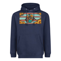 Navy bucking bronco aztec shape license plate Heavyweight Hoodie - Artiststas