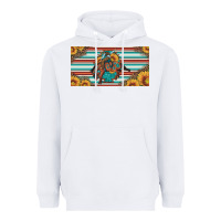 White bucking bronco aztec shape license plate Heavyweight Hoodie - Artiststas