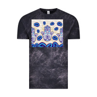Cloud Black evil eyes with white wooden pattern Vintage Tee - TumblerDesignByShophia