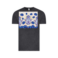 Vintage Black evil eyes with white wooden pattern Vintage Tee - TumblerDesignByShophia