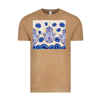 Vintage Camel evil eyes with white wooden pattern Vintage Tee - TumblerDesignByShophia