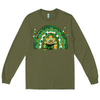 Army Green St. Patrick's rainbow Long Sleeve Tee - CowGirlArtShop