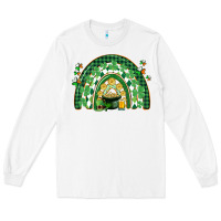 White St. Patrick's rainbow Long Sleeve Tee - CowGirlArtShop