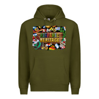 Army Green hispanic heritage flags Premium Hoodie - BundleAndBundleShop