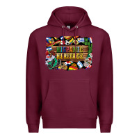 Burgundy hispanic heritage flags Premium Hoodie - BundleAndBundleShop