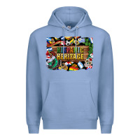 Colony Blue hispanic heritage flags Premium Hoodie - BundleAndBundleShop