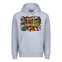 Heather Grey hispanic heritage flags Premium Hoodie - BundleAndBundleShop