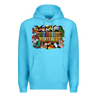 Ocean Blue hispanic heritage flags Premium Hoodie - BundleAndBundleShop