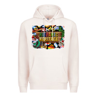 Pale Pink hispanic heritage flags Premium Hoodie - BundleAndBundleShop