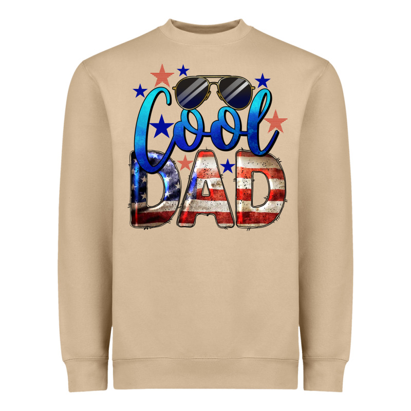 Cool American Dad 4th Of July Heavyweight Sweatshirt by LillyAllenDesigns | Teevron