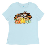 Baby Blue Hello fall Ladies Tee - Bettercallsaul